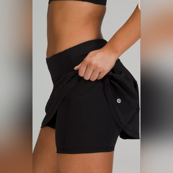 Lululemon Pace Rival Skirt Long Black Size 6 - Picture 3 of 7
